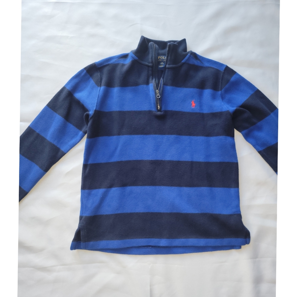 Ralph Lauren Polo striped quarter zipped sweater